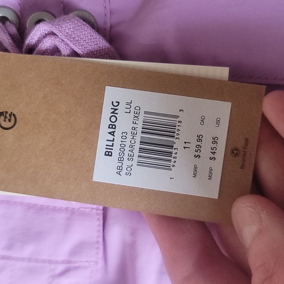 *FINAL* BILLABONG SOUL SEARCHER LIGHT PURPLE BOARDSHORTS: NWT: SZ 11 - Picture 3 of 5